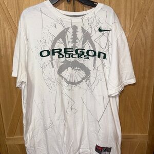 Nike White Short Sleeve Tee with Oregon Graphic